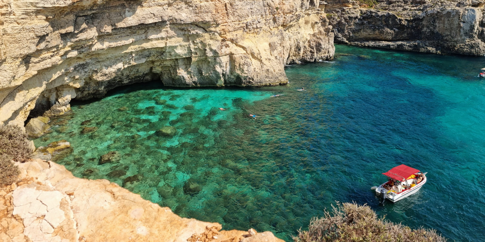 The Blue Lagoon, Malta, located on the island of Comino, is one of Malta's not so hidden gems.