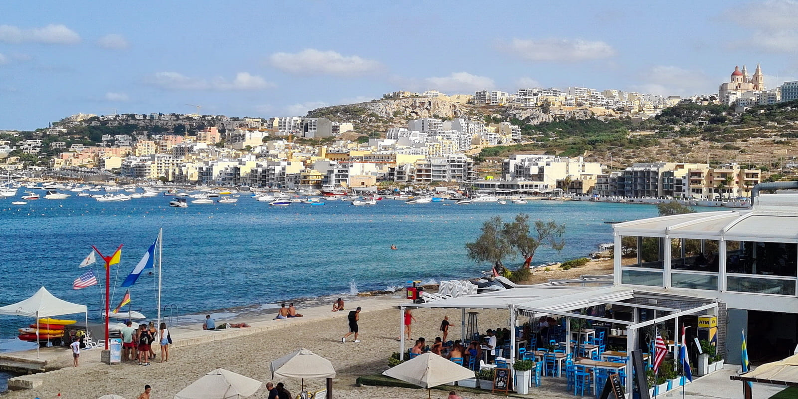 Mellieha Bay, also known as Ghadira Bay, Malta